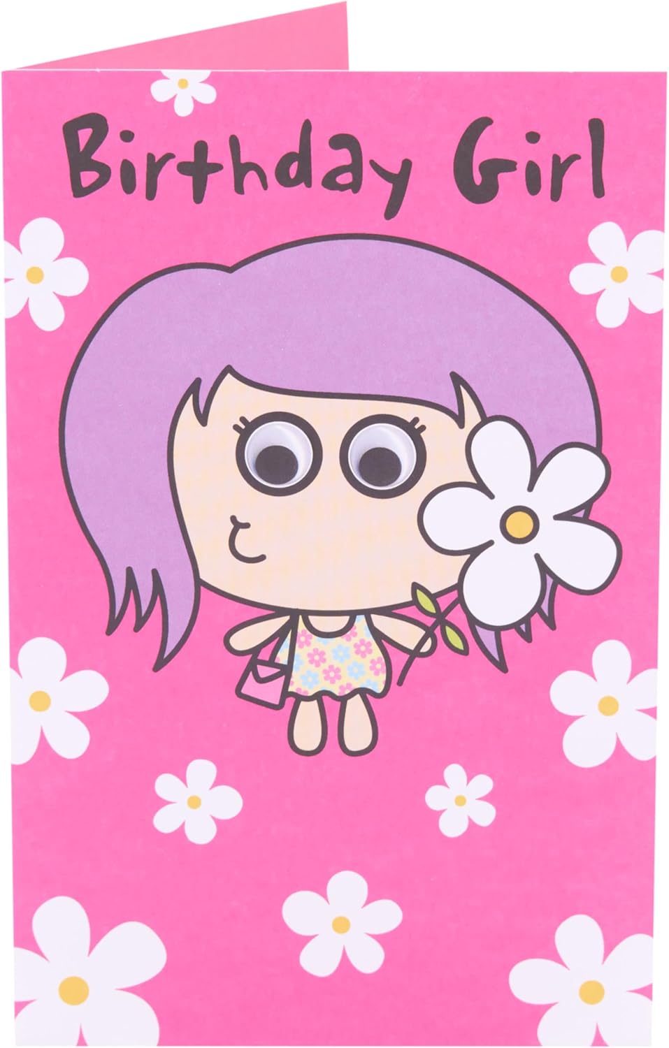 Cartoon Girl Design Birthday Girl Card