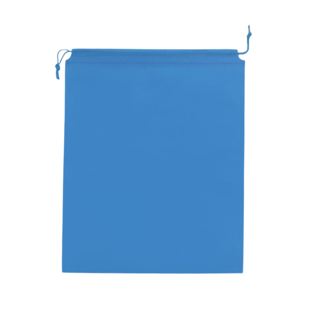 Pack of 50 Light Blue Coloured 32x22cm Non-Woven Drawstring Bags