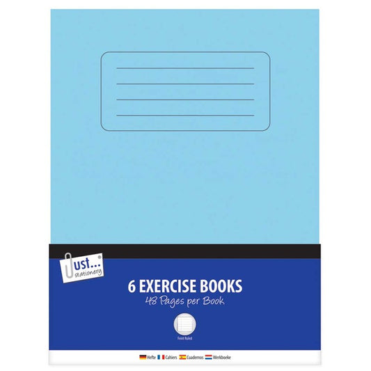 Just Stationery 48 Page Exercise Books (Pack of 6)