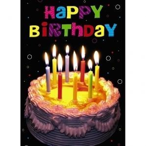 Happy Birthday 3D Holographic Greetings Card For Him, Her, Kids