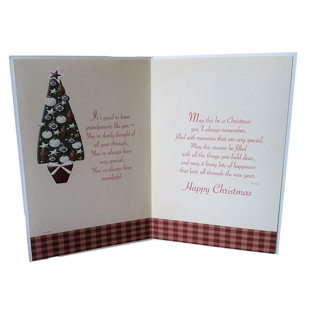 With Love Nan and Grandad Happy Christmas Card
