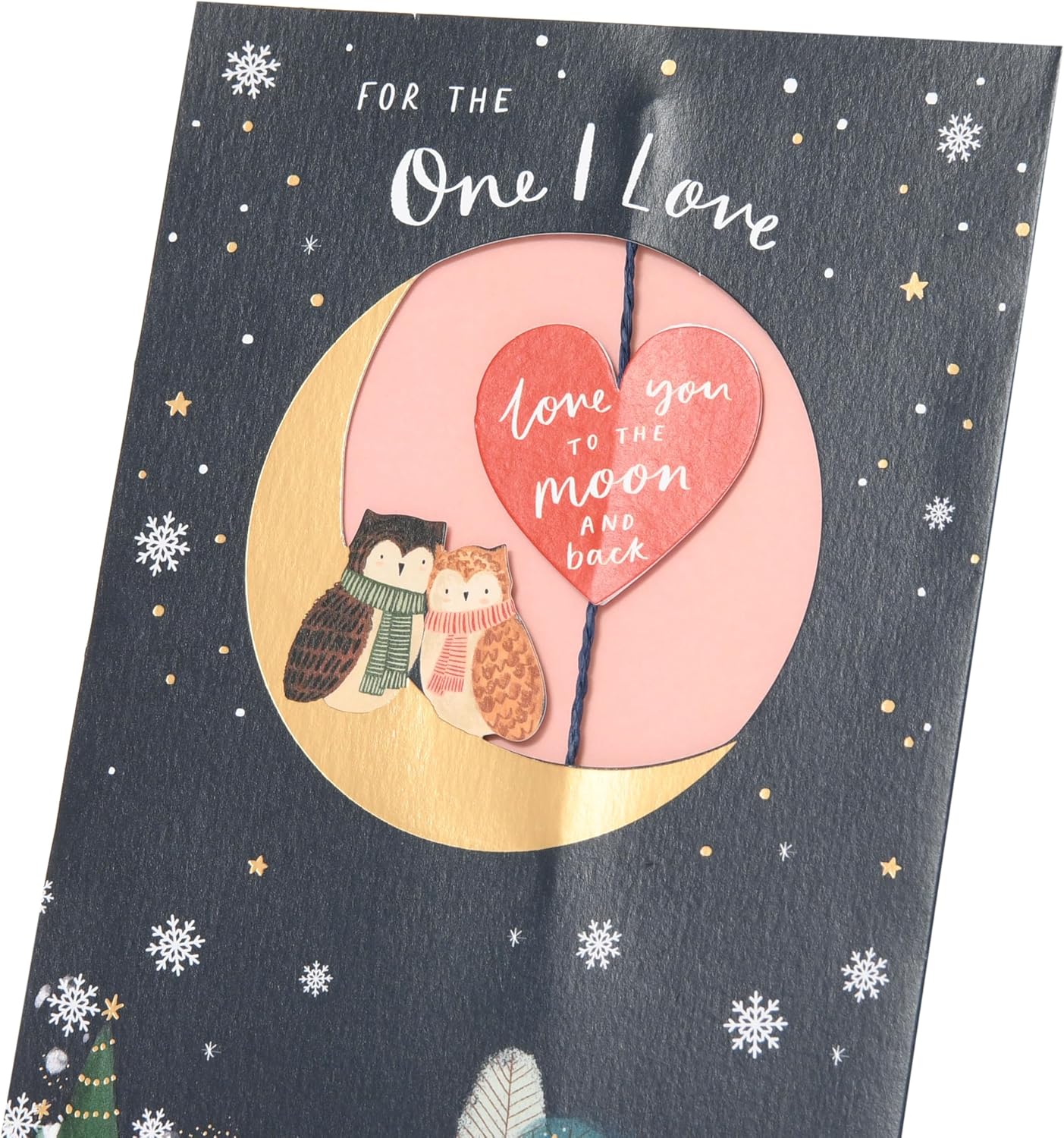 Owls Design for The One I Love Christmas Card