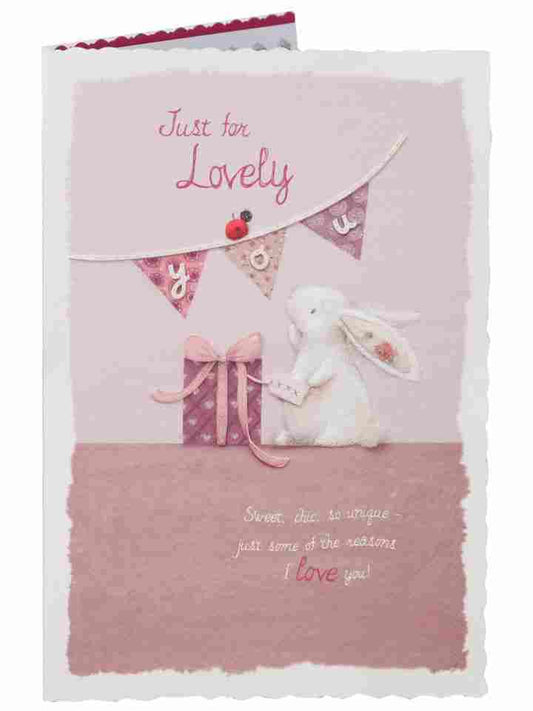 Lovely You Someone Traditional Bunnie Glitter Mother's Day Card