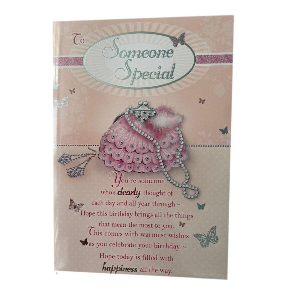 Someone Special Pink Purse Birthday Card