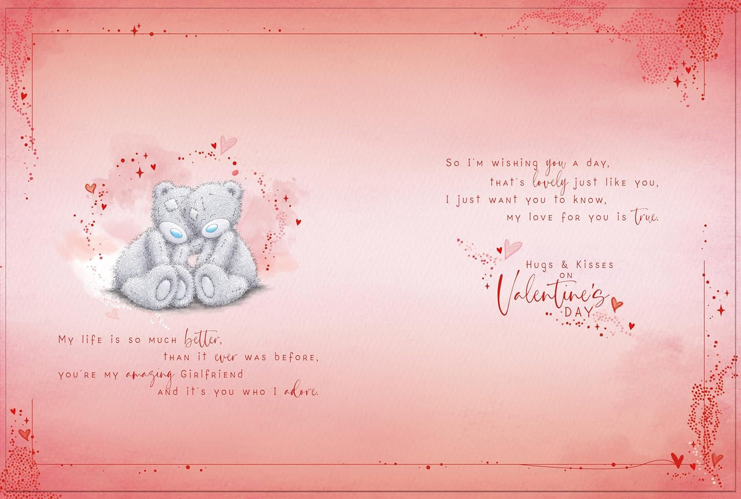 Bears Hugging Under Tree Girlfriend Boxed Valentine's Day Card