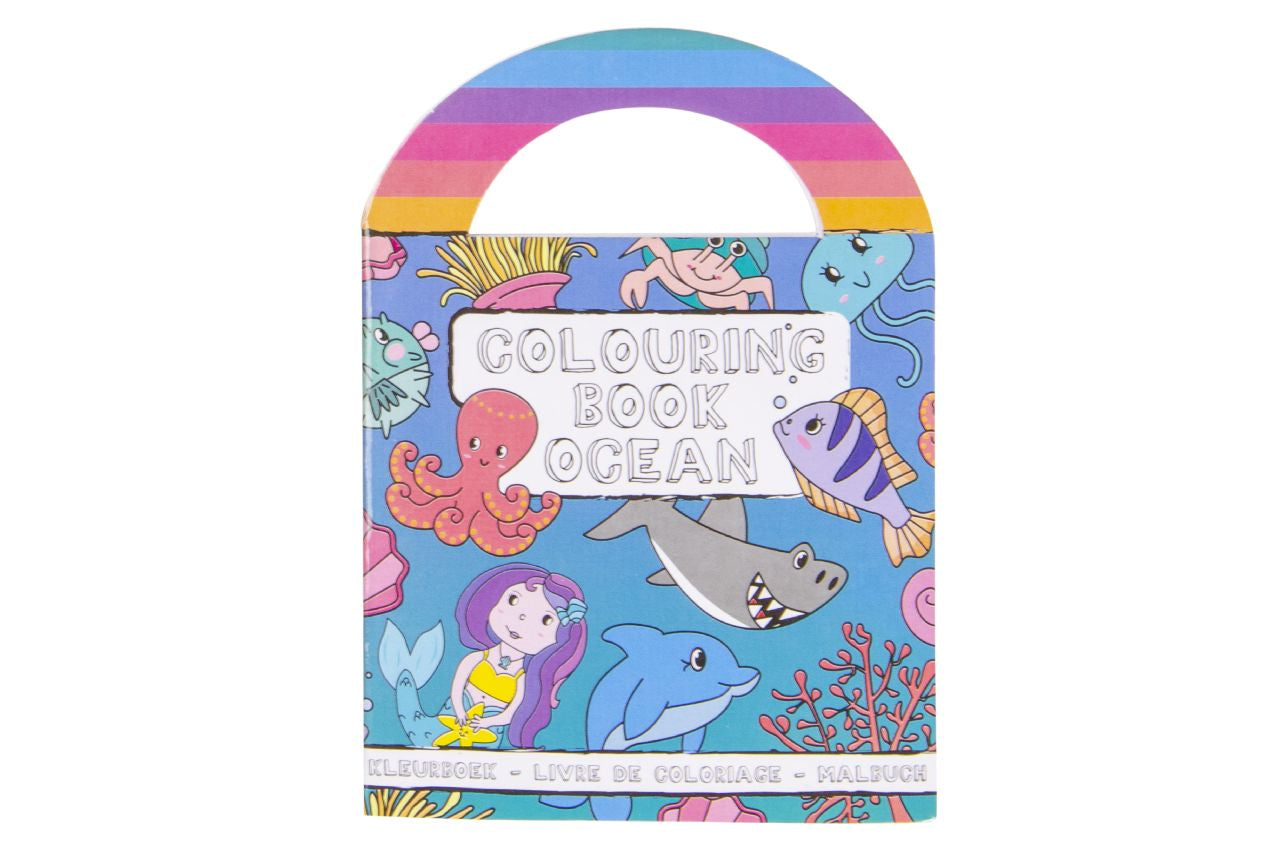 Pack of 48 Sea Animals Coloring Mini Books with Stickers