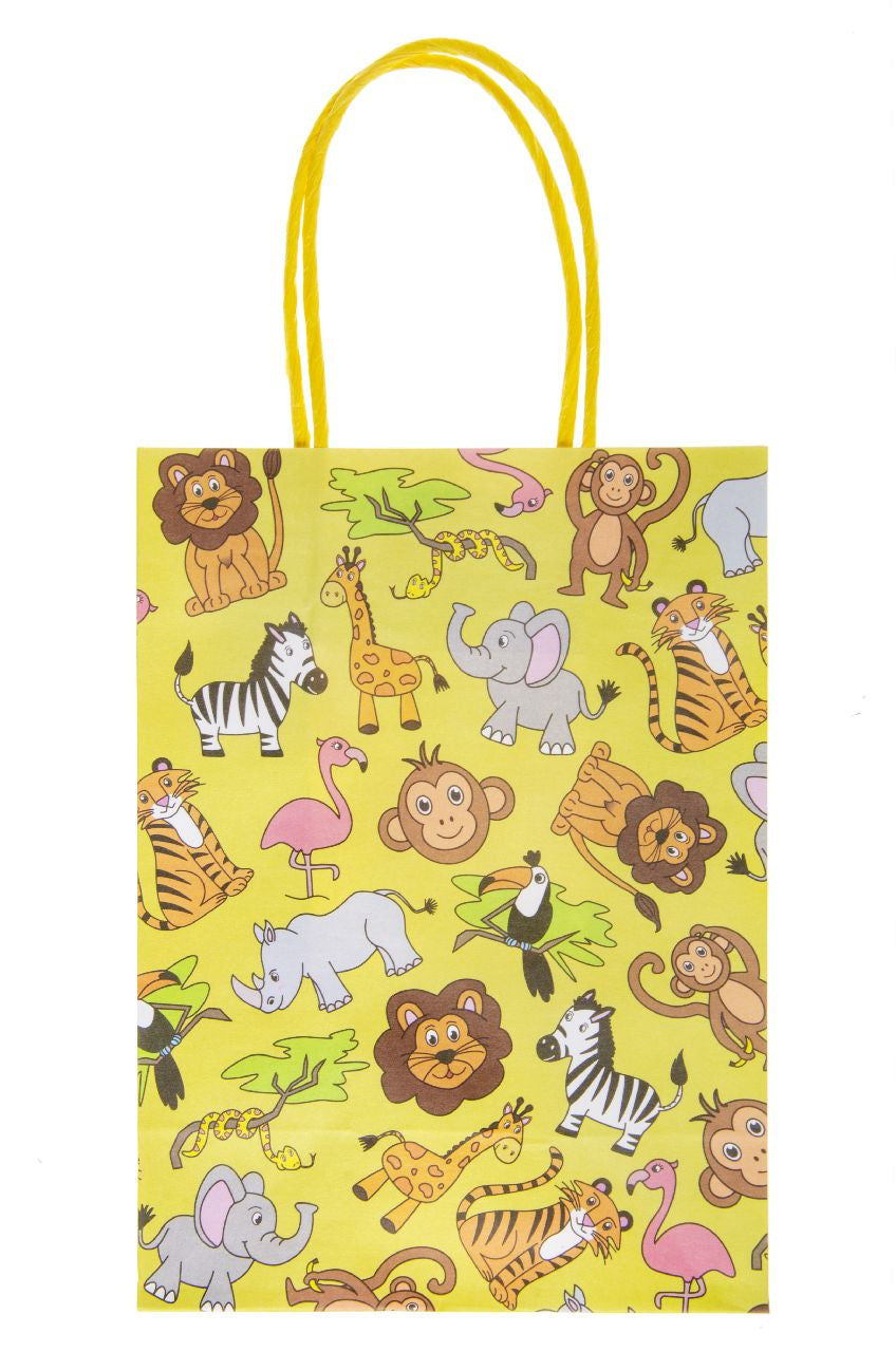 Pack of 12 Wild Animals Paper Gift Bags