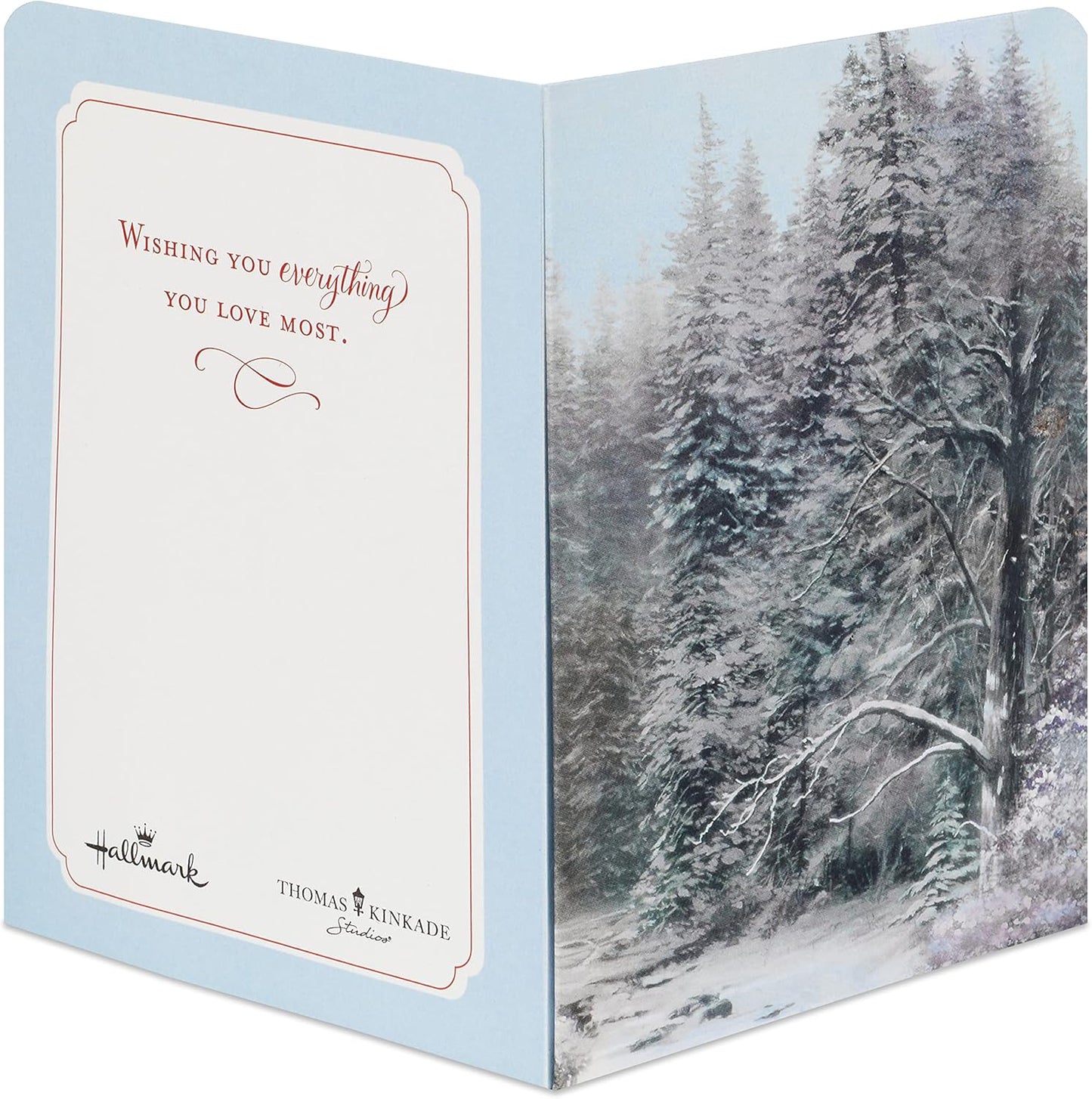 Snowy Cottage with Deck the Halls Sound Happy Holidays Musical Christmas Card