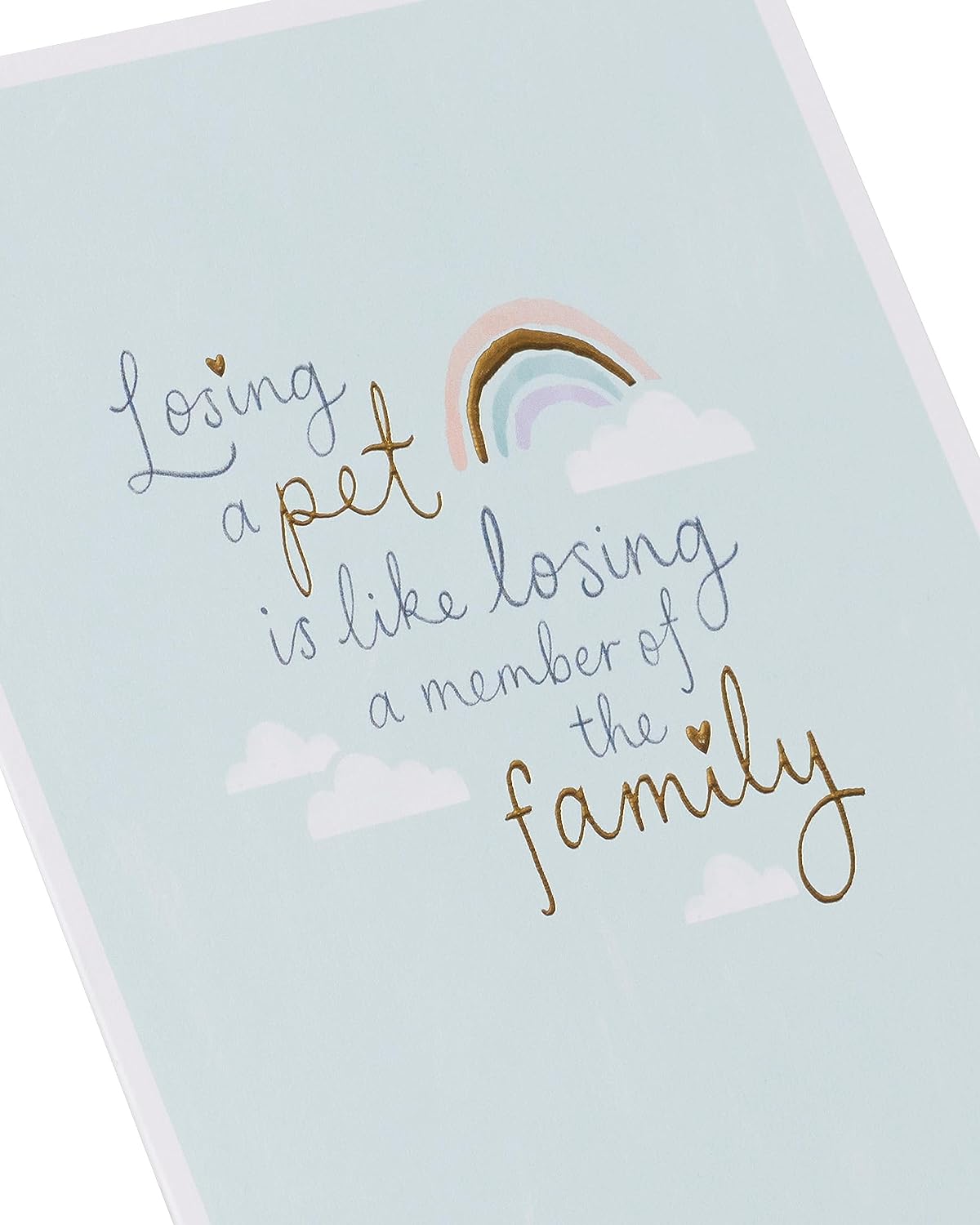 Sweet Rainbow Design Loss of Pet Sympathy Card