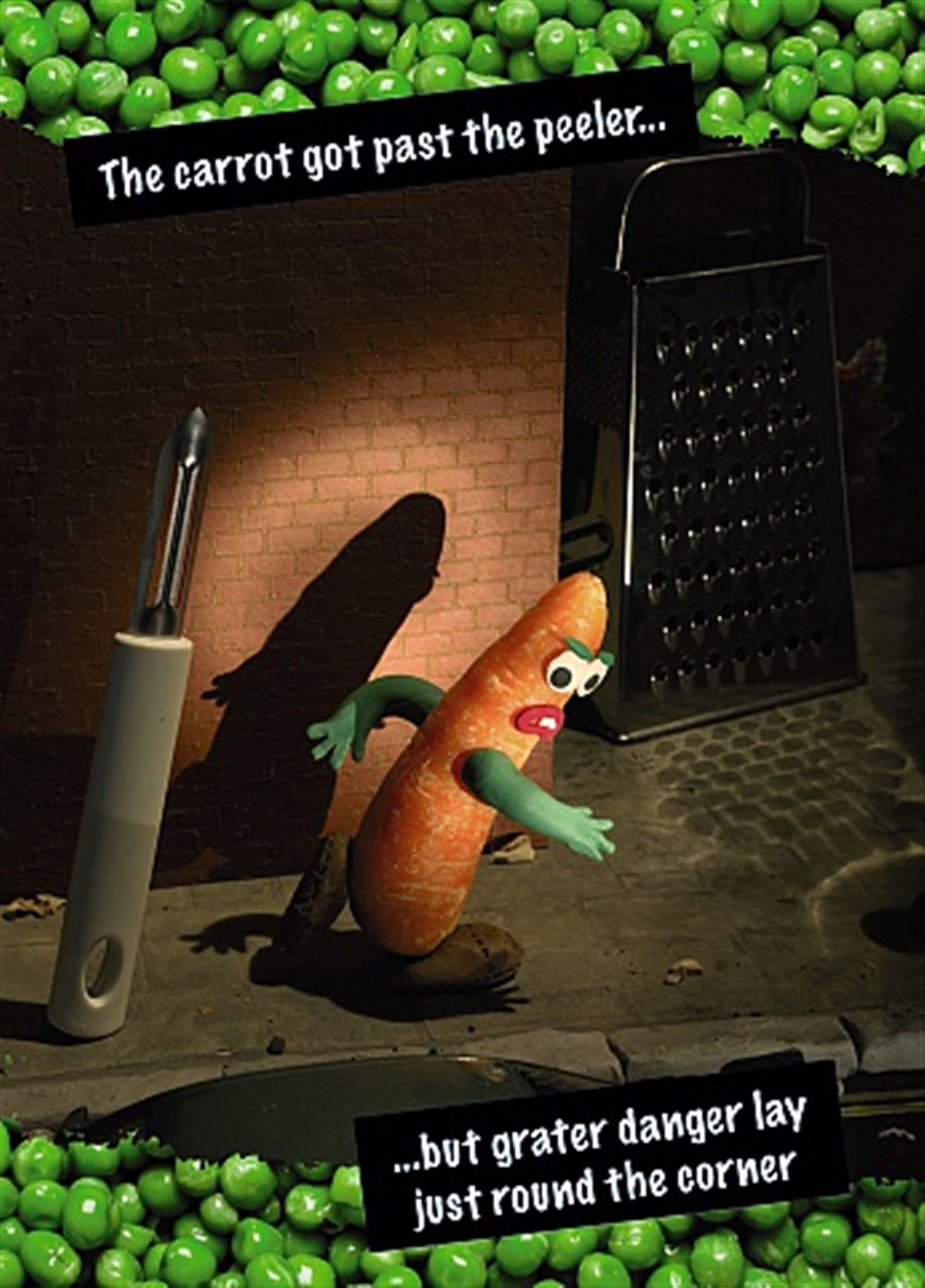 Violent Veg Past the Peeler Grater Danger Birthday Card