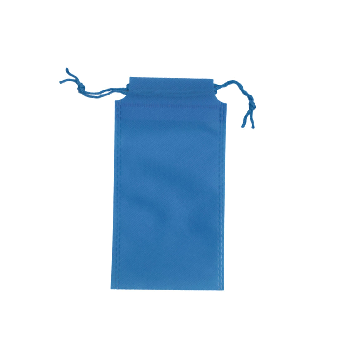 Pack of 25 Light Blue Coloured 19x10cm Non-Woven Drawstring Bags