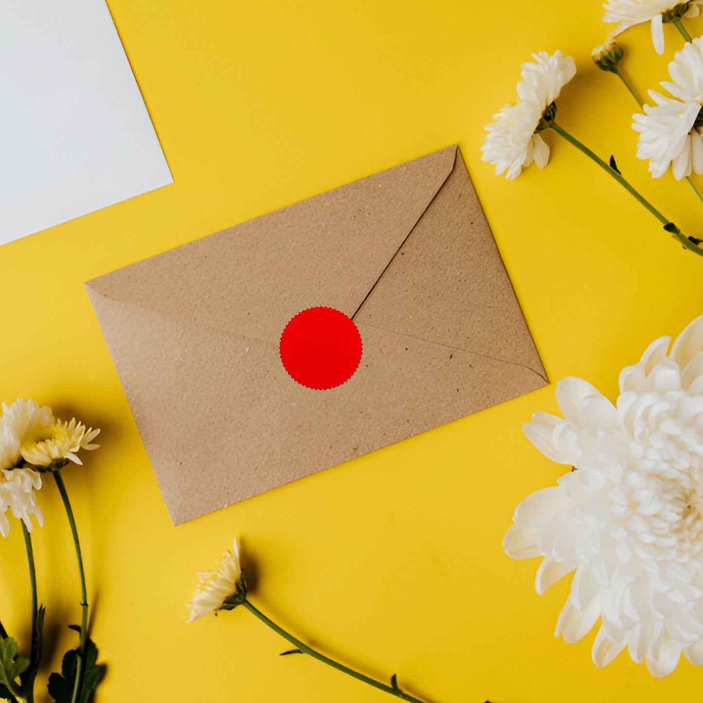 Pack of 72 Red Company Seal Labels 50mm