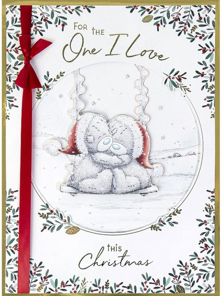 Bear On Swing One I Love Large Boxed Christmas Card