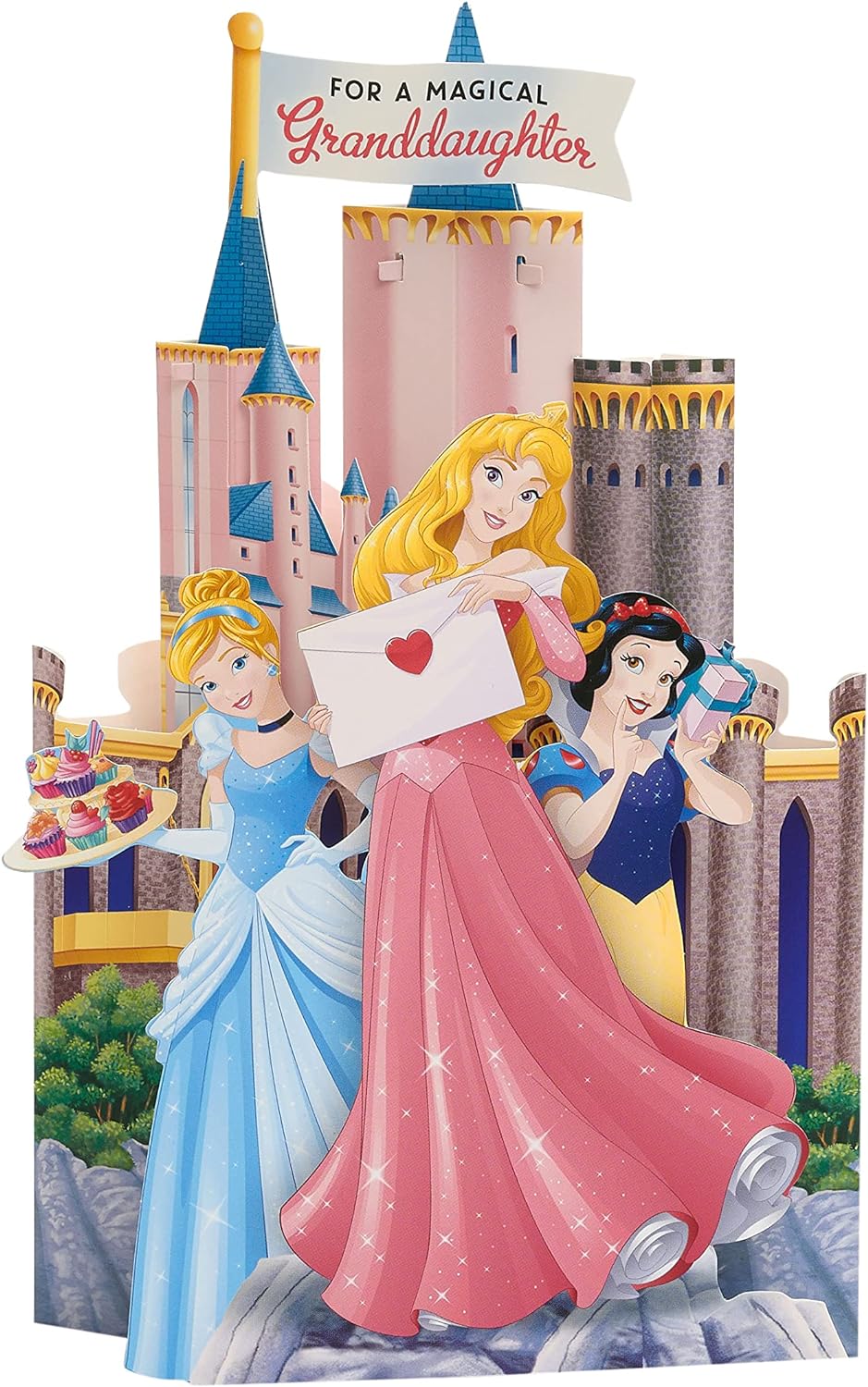 Frozen Dsiney Elsa Lovely Granddaughter Pop-Up Birthday Card