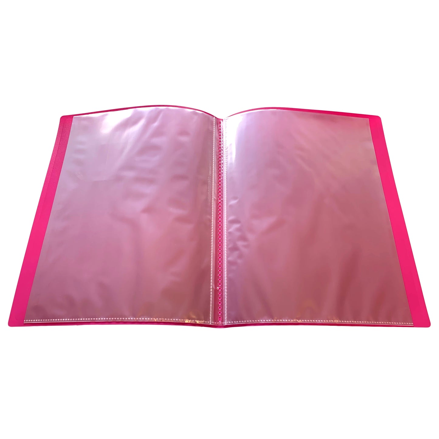 Pack of 10 A4 10 Pocket Pink Flexible Cover Display Books