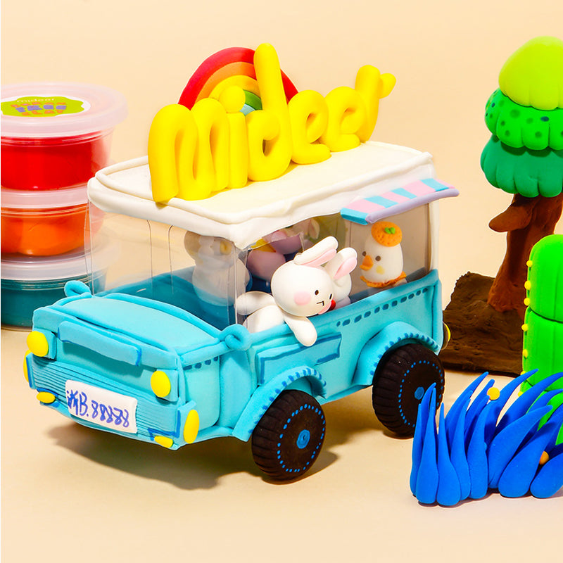 Pack of 12 Assorted Colour 190g Modelling Clay and Cutters