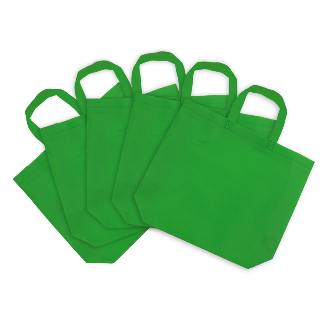 Pack of 25 Dark Green Coloured 35x25x10cm Non-Woven Bags with Handle