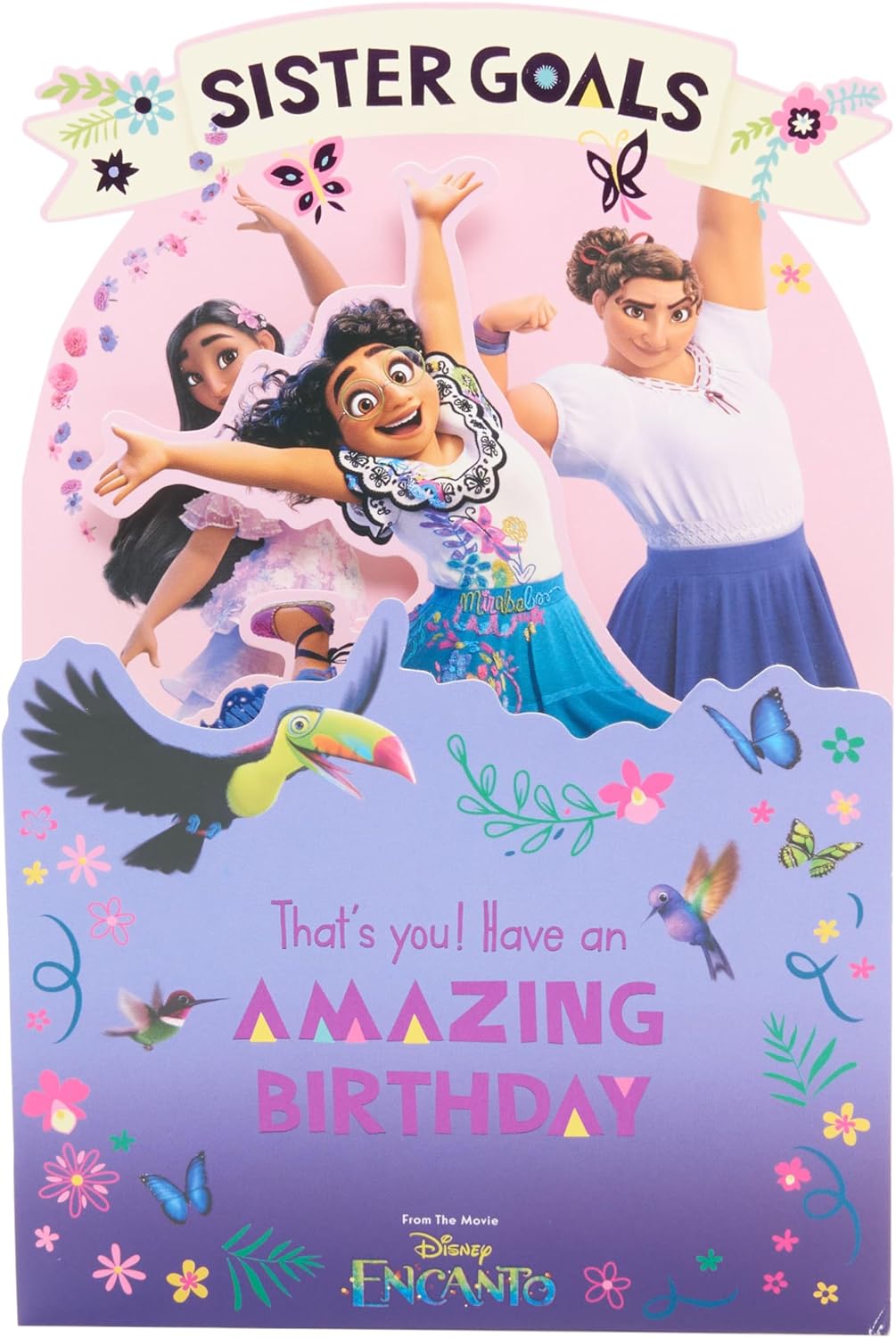 Disney Encanto Pop-Up Mirabel, Isabela & Luisa Design Sister Birthday Card