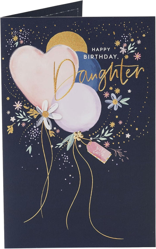 Stunning Balloons Design Daughter Birthday Card