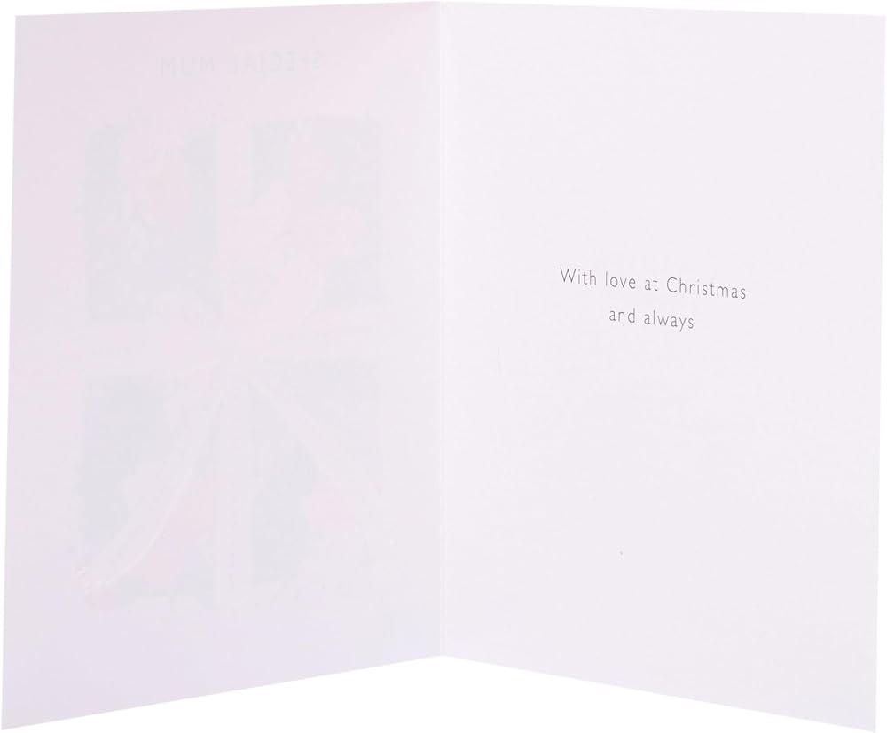 Present with Mixed Florals Special Mum Christmas Card