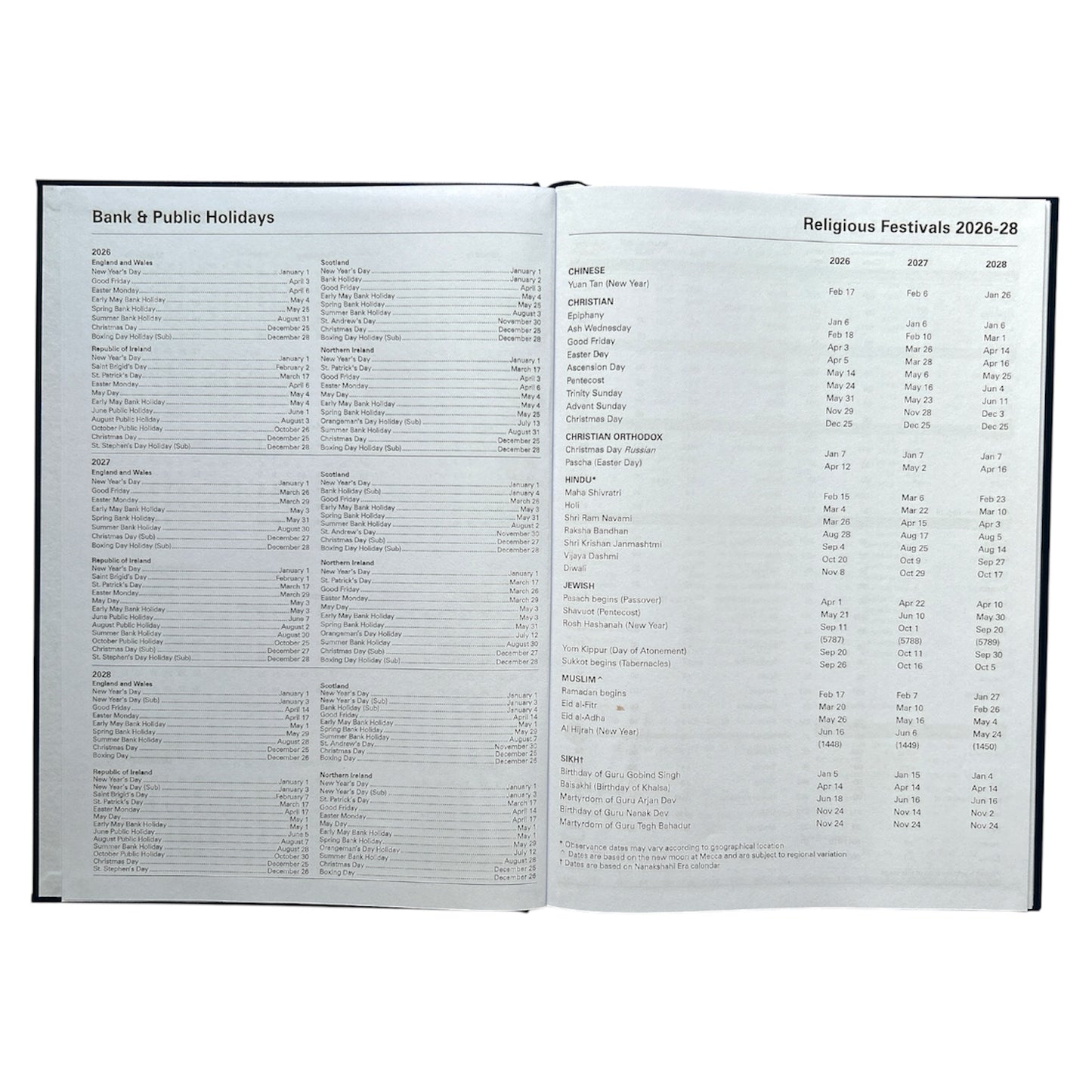 Janrax 2027 A4 Week To View Burgundy Desk Diary
