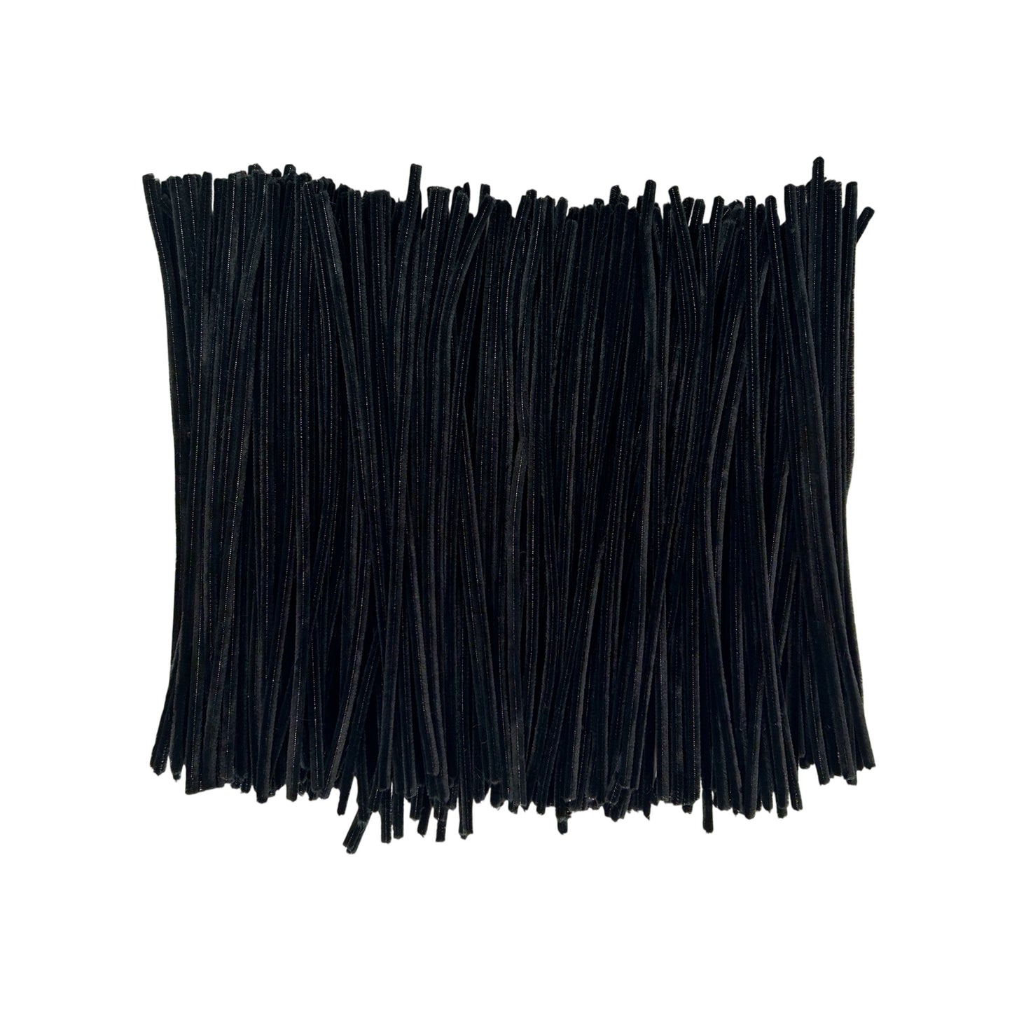 Pack of 500 Black Coloured Pipe Cleaners 30cm x 6mm Craft Chenille Stems