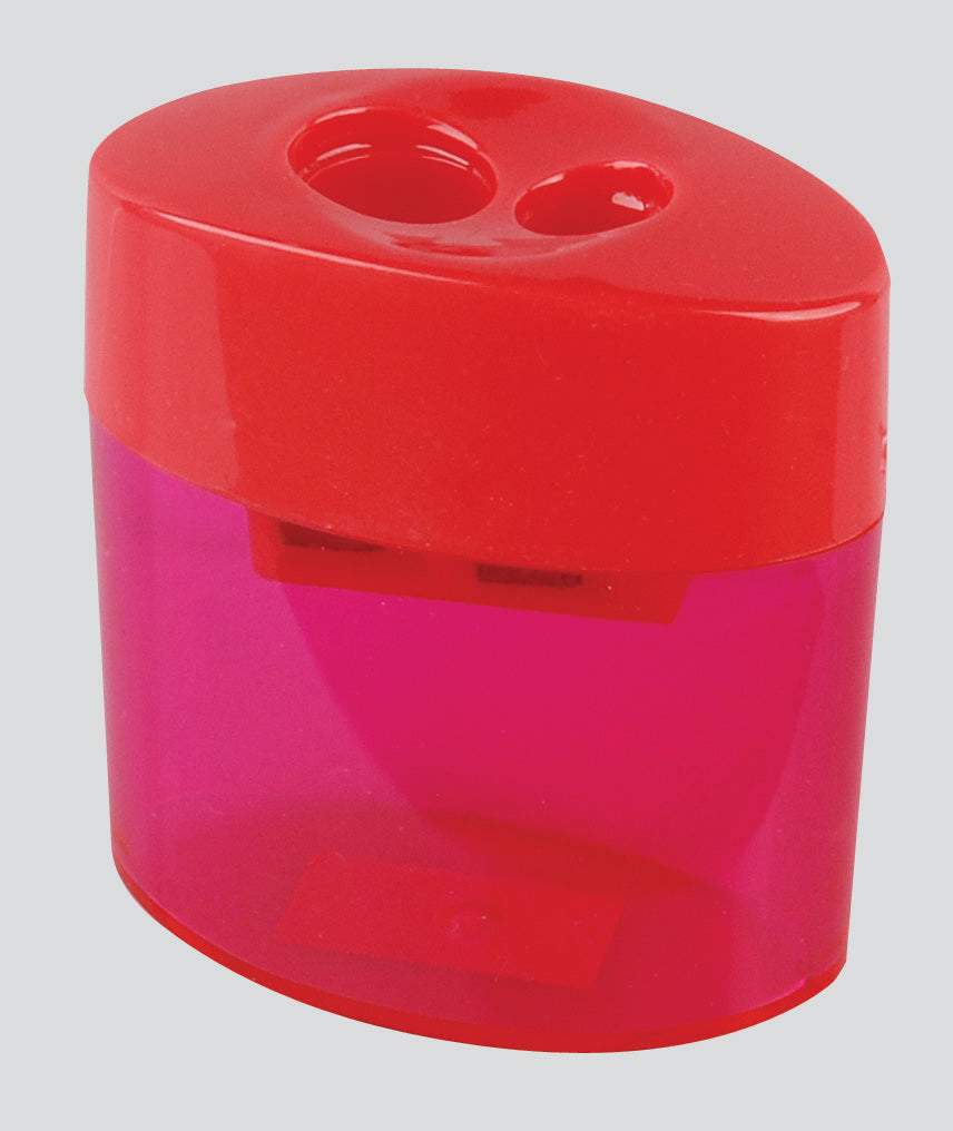 Pack of 24 2 Hole Cannister Pencil Sharpeners