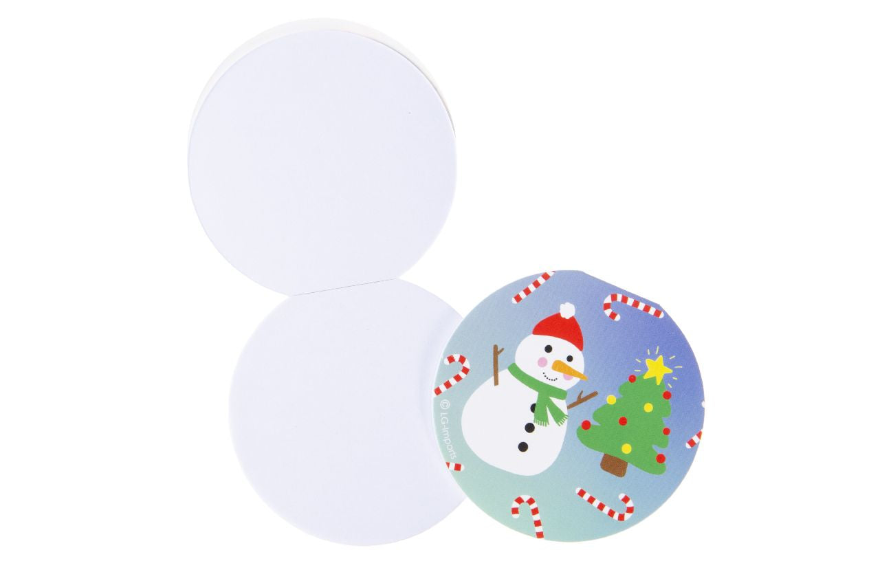 Single Round Christmas Notebook 8cm