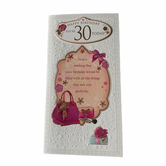 Happy Birthday You're 30 Today Female Greeting Card