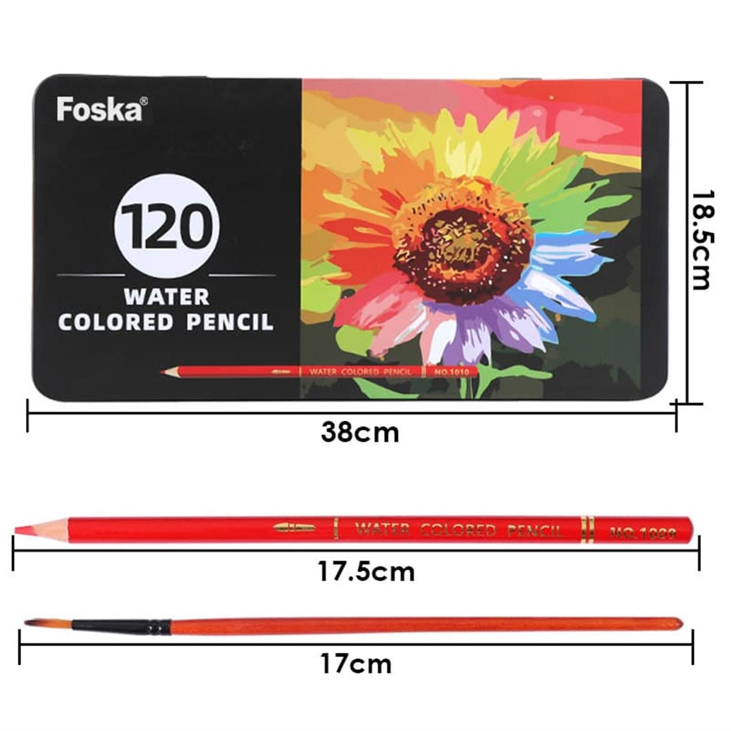 Pack of 120 Professional Water Coloured Pencils