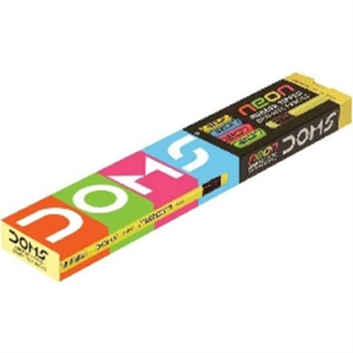 Pack of 12 Neon Rubber Tipped Graphite Pencils With Sharpener