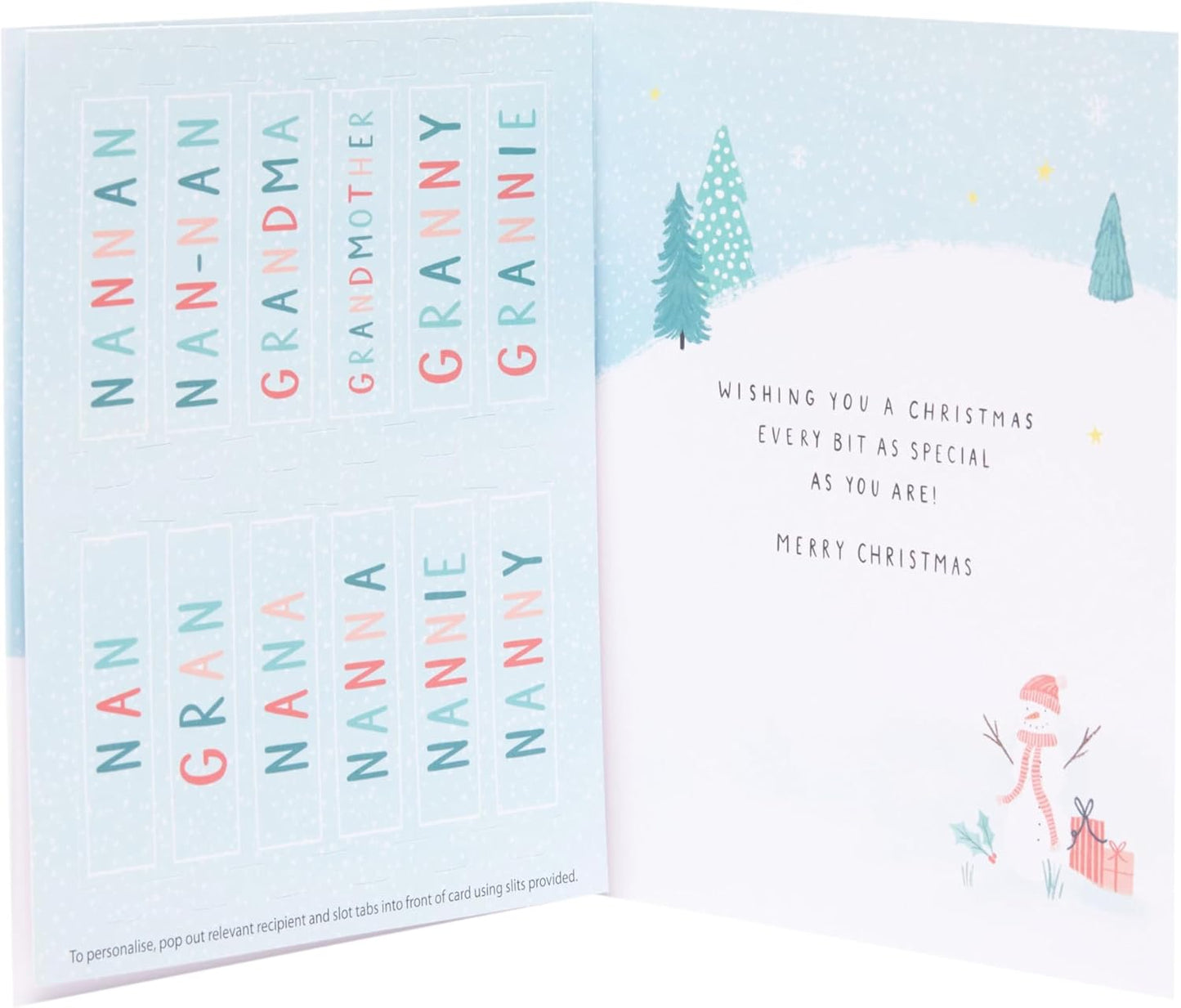 Multi Caption Design for Grandmother Christmas Card