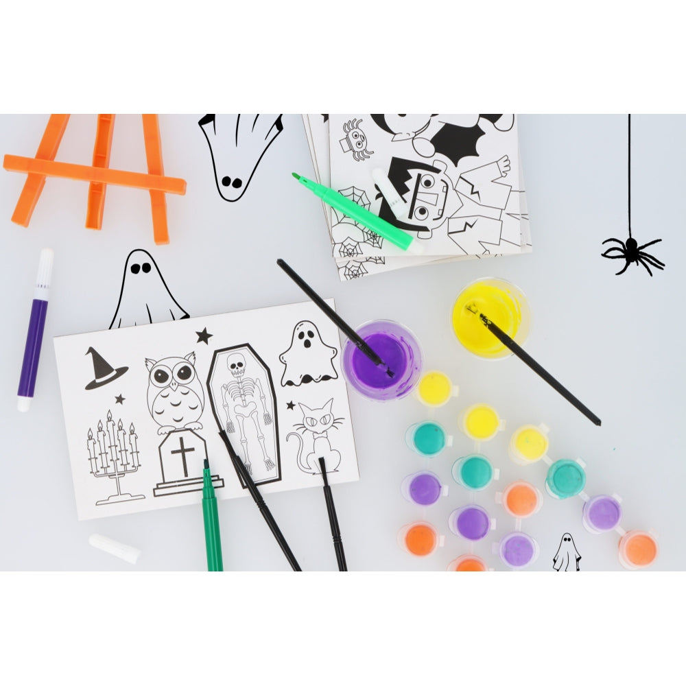 Pack of 12 Mini Halloween Painting Set