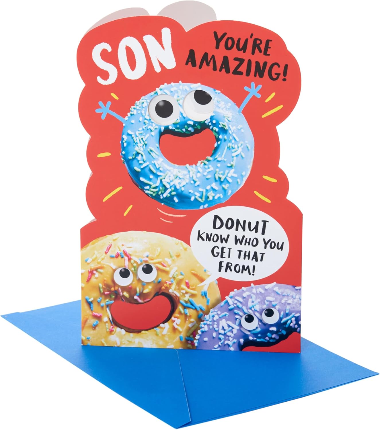 Funny Donut Design Son Birthday Card