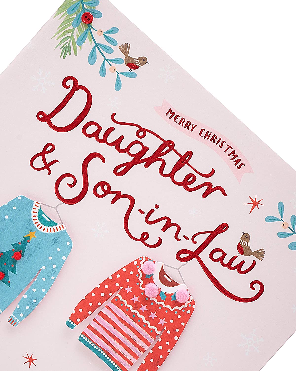 Daughter and Son in Law Christmas Card Contemporary Christmas Jumper Design