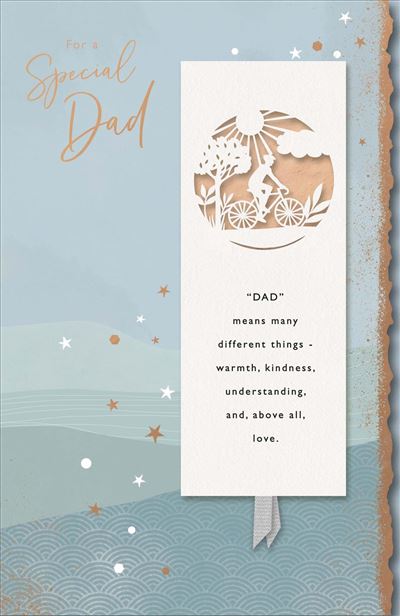 Sentimental Dad Birthday Card with BookMark 