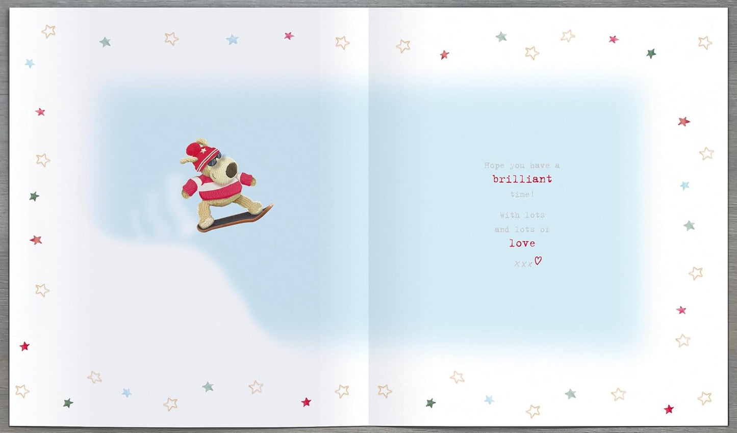 Son Christmas Card Boofle Amazing Snowboarding