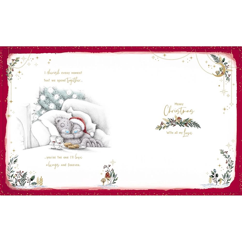 Bears Looking In Shop Window To The One I Love Luxury Handmade Christmas Card In Keepsake Box