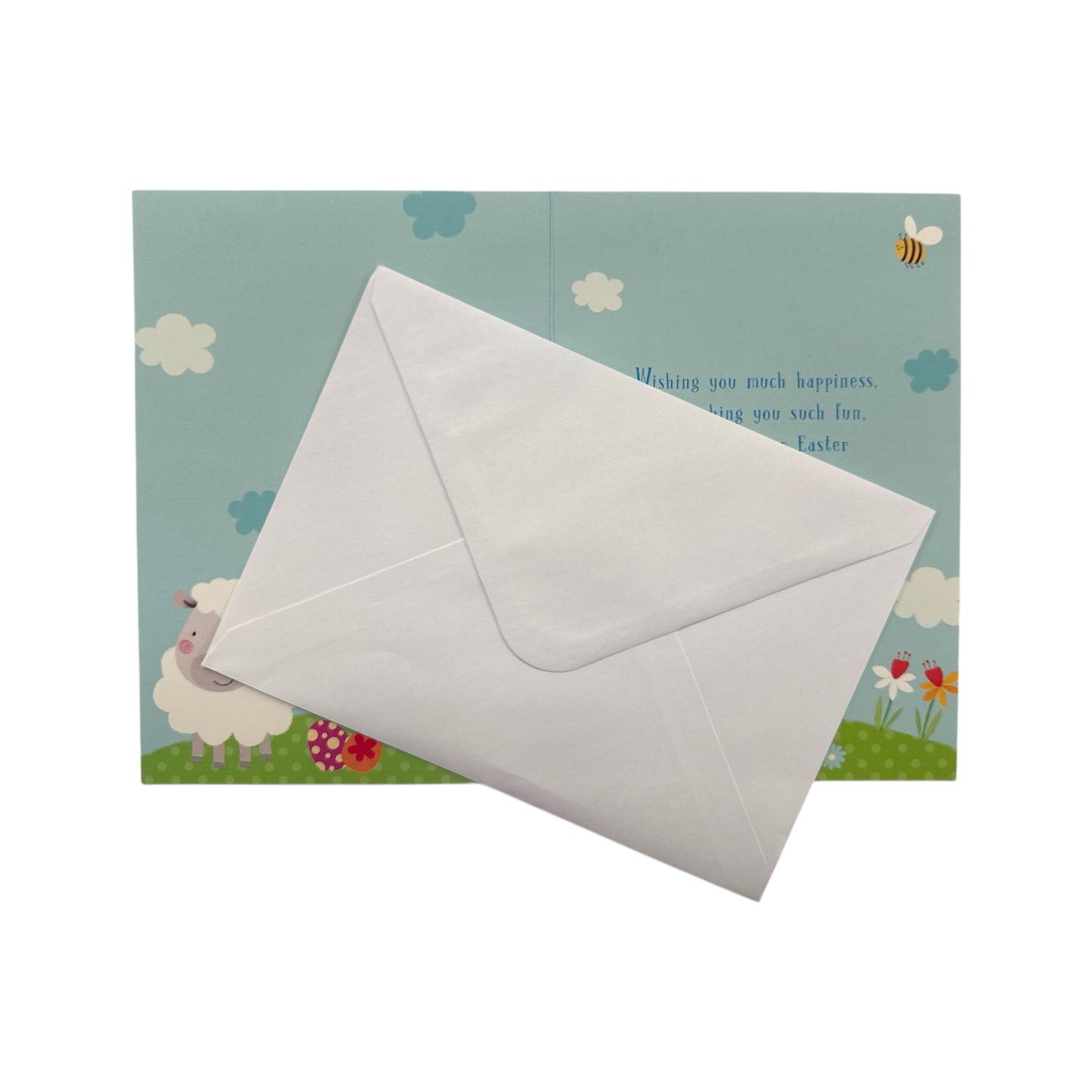 For Grandson Cute Lamb with Bees Design Easter Card