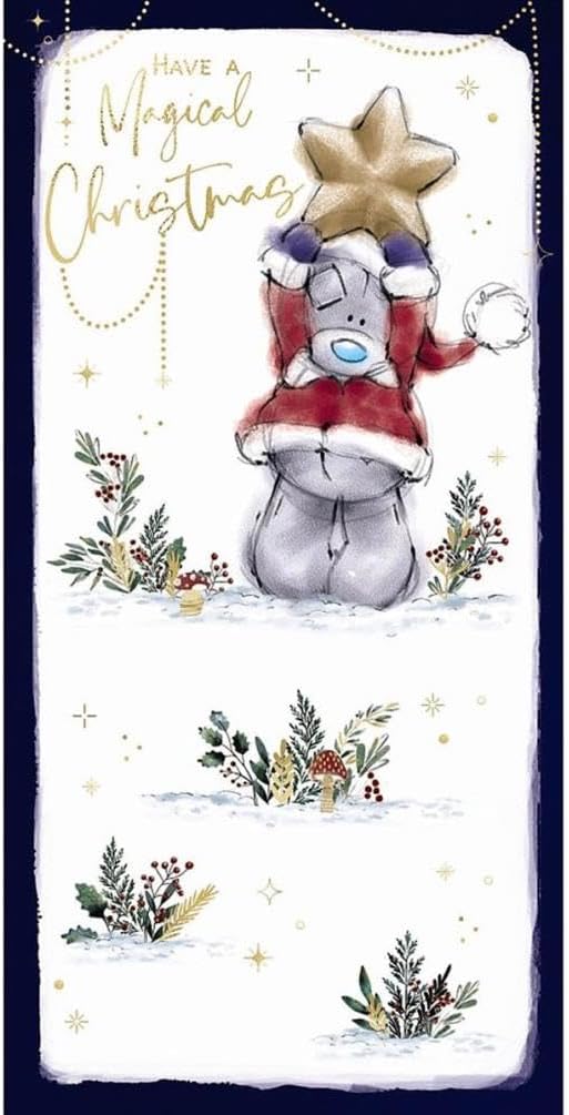 Bear Holding Star Magical Christmas Money Wallet Card