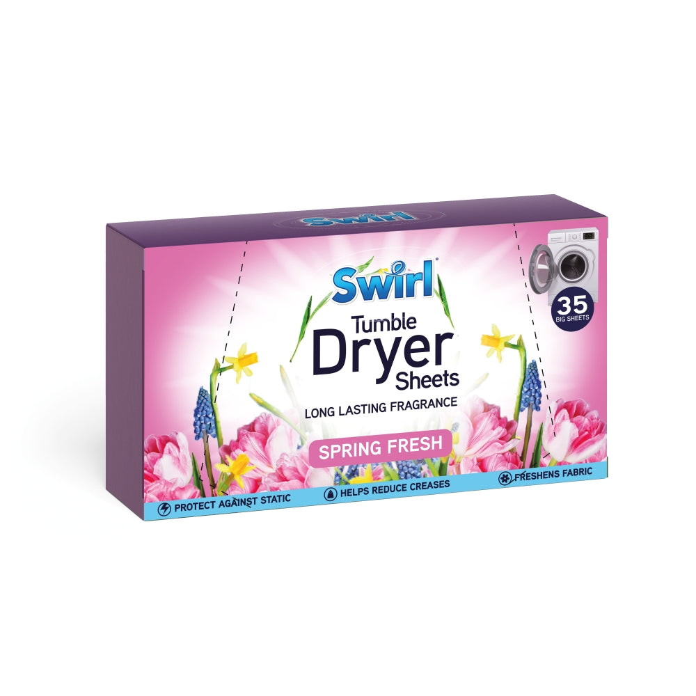 Pack of 35 Swirl Laundry Sheets Spring Fresh