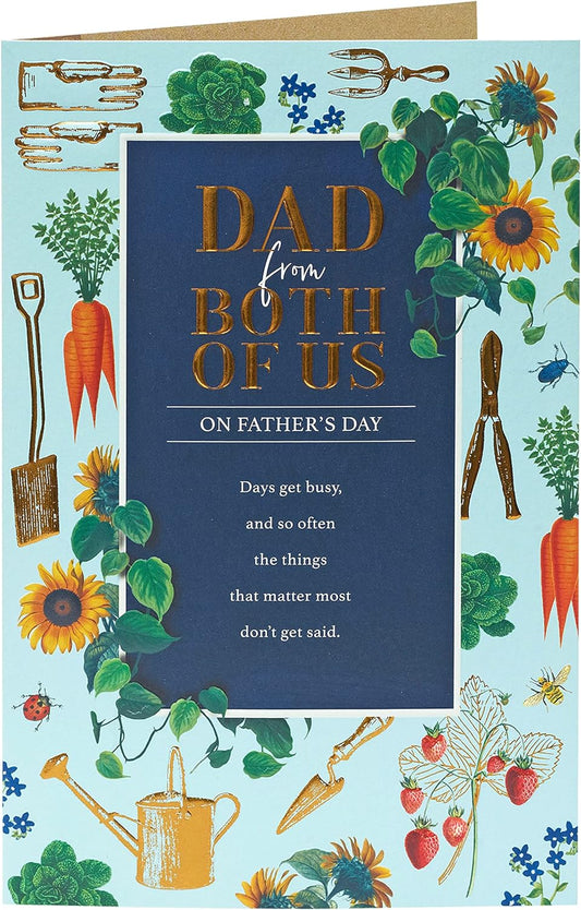 Gardening Symbols Design From Both Of Us Father's Day Card