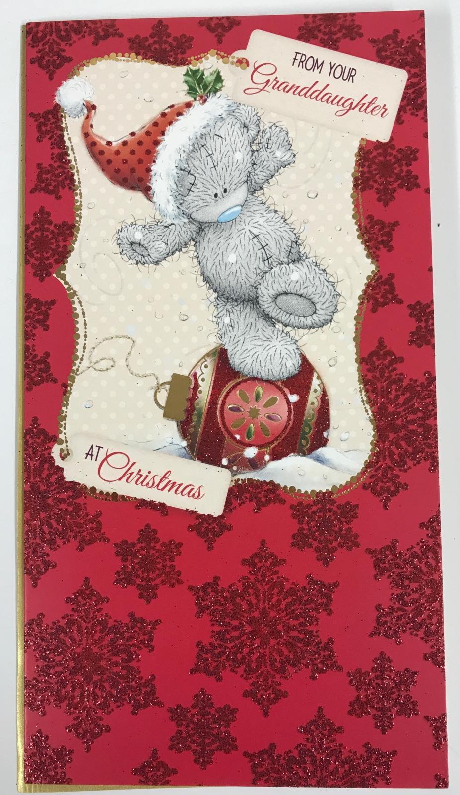 From Your Granddaughter Me to You Bear Christmas Card