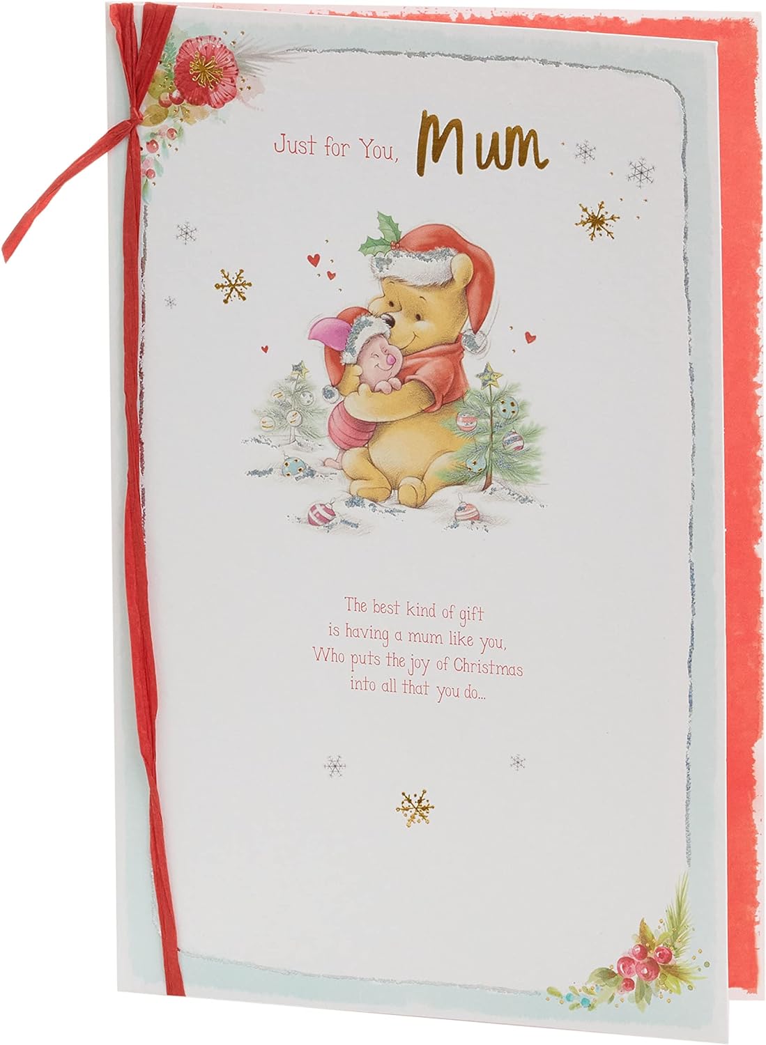 Mum Christmas Card Disney Winnie The Pooh & Piglet Design