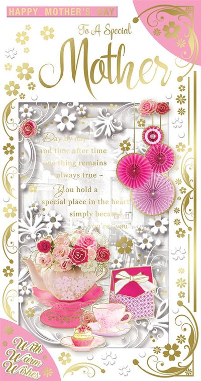 To A Special Mother Floral Tea Pot Sentimental Design Mother's Day Card