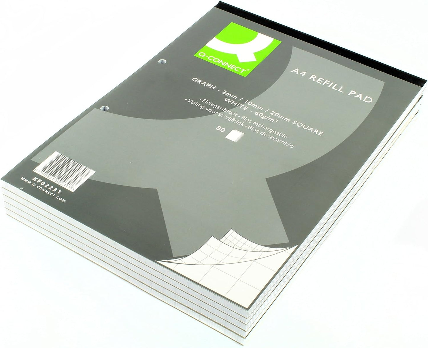 Pack of 6 A4 Graph Refill Pads 80 Sheet