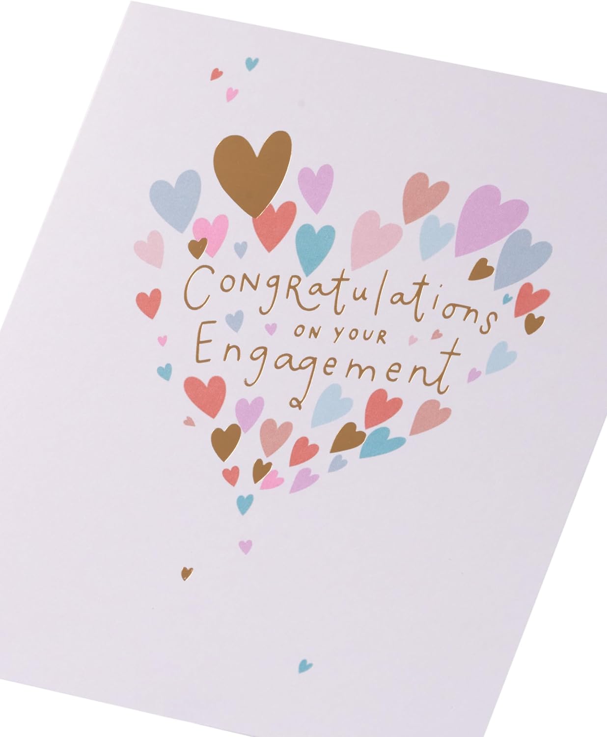 Mini Hearts Design Engagement Congratulations Card