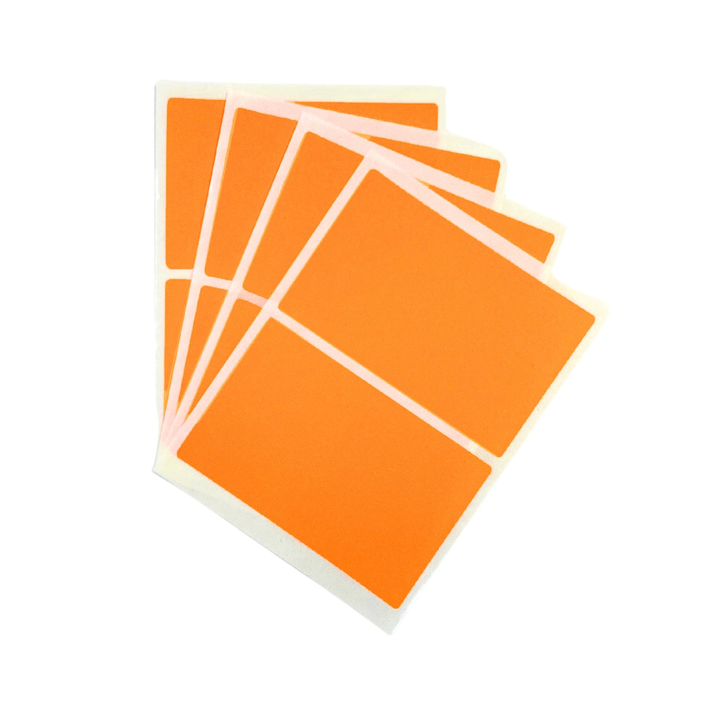 Pack of 48 Fluorescent Orange 50x80mm Rectangular Labels