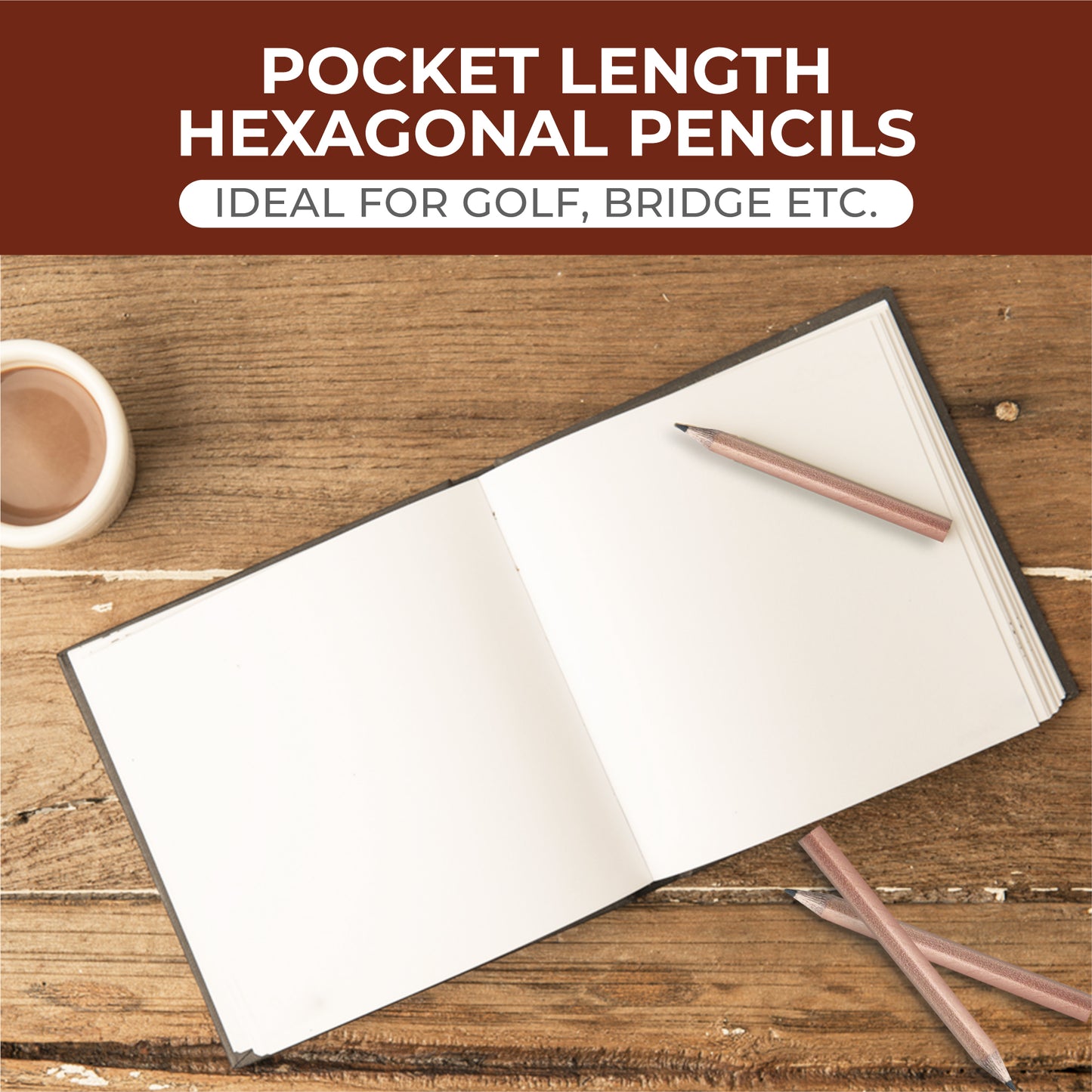 Pack of 432 Half Size Wood Pencils by Janrax - Golf School Office Small