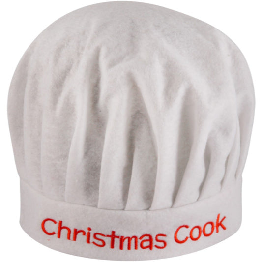 Christmas Cook White Chef Hat (Adult)